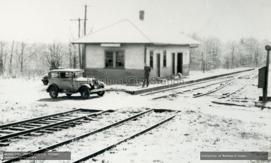 Postcard: Railroad Station, Muschopauge, Massachusetts